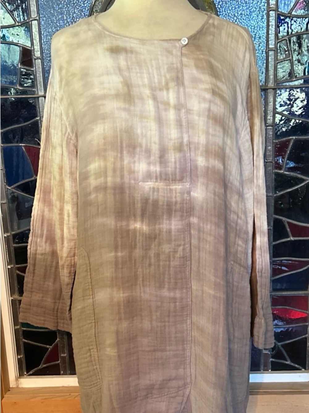 Racquel Allegra Cotton Gauze Tye Dye Ombré Dress